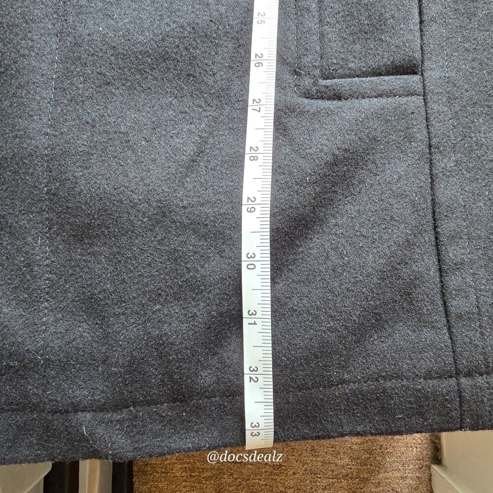 Marc New York Black Overcoat Wool Blend Men's Large - Picture 6 of 8